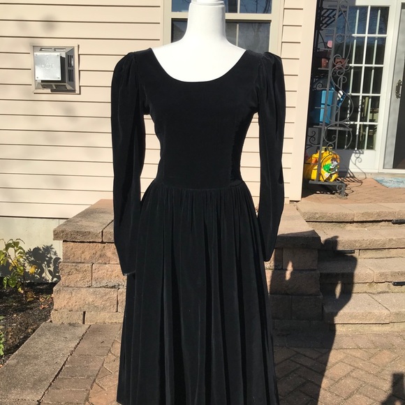 Laura Ashley Dresses & Skirts - Laura Ashley vintage black velvet dress.